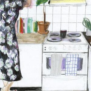Interior / Pencils and markers on paper - 24 x 33 cm