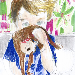 Andy & the monkey / Pencils and markers on paper - 24 x 33 cm