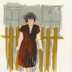 Looking back / Pastels and pencils on paper - 20 x 20 cm 