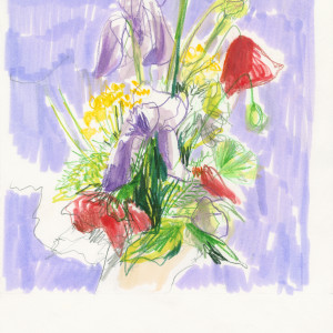 Aria di Viola / Pencils and markers on paper - 24 x 33 cm 