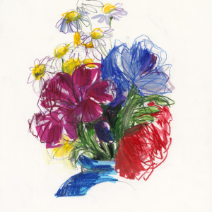 Gimme Flowers / Pencils and markers on paper - 24 x 33 cm 