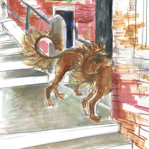 Avvistamento / Pencils and markers on paper - 24 x 33 cm 