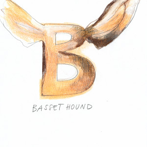B as Bassethound / Pencils and markers on paper