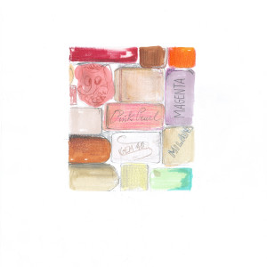 Quelle che vorrei / Pencils and markers on paper - 24 x 33 cm 