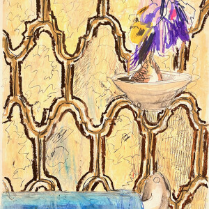 Imbe _ Tribute to Fede Galizia / Pastels, graphite and markers on paper - 42 x 29,7 cm (A3)