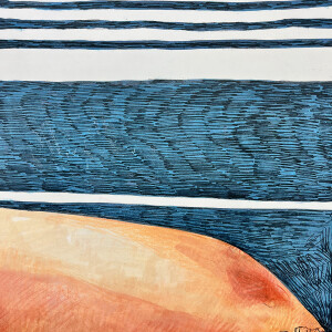 A volte le onde _ Tribute to Artemisia Gentileschi / Pastels, graphite and markers on paper - 42 x 29,7 cm (A3)