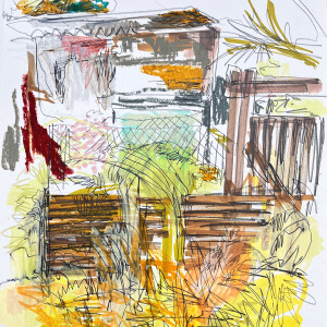 Morisot #3 _ Tribute to Berthe Morisot / Pastels, graphite and markers on paper - 42 x 29,7 cm (A3)