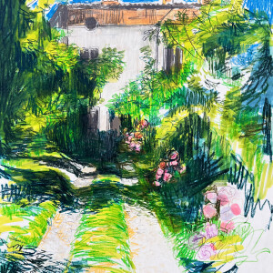 Nicorvo _ Tribute to Berthe Morisot / Pastels, graphite and markers on paper - 42 x 29,7 cm (A3)