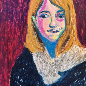 T _ Tribute to Gabriele Münter / Pastels, graphite and markers on paper - 42 x 29,7 cm (A3)
