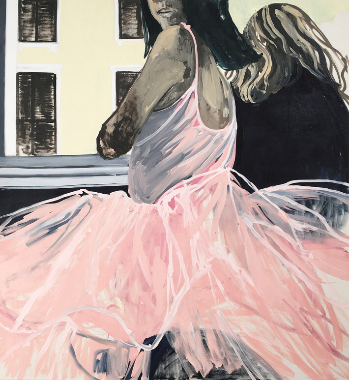 Bonjour jeunesse _ Tribute to Berthe Morisot / Oil on canvas - 130 x 120 cm